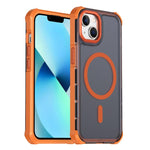 Custodia per telefono antiurto magnetica semitrasparente satinata con effetto pelle, resistente agli urti e con quattro angoli smussati., For iPhone 13