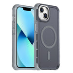 Custodia per telefono antiurto magnetica semitrasparente satinata con effetto pelle, resistente agli urti e con quattro angoli smussati., For iPhone 13