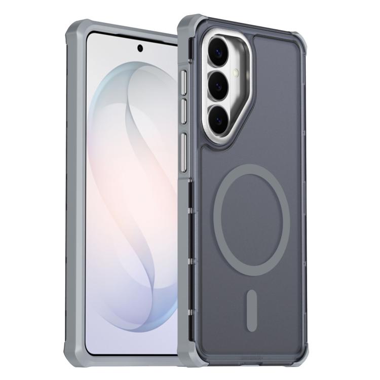 Custodia per telefono antiurto magnetica semitrasparente satinata con effetto pelle, resistente agli urti e con quattro angoli smussati., For Samsung Galaxy S26+ 5G, For Samsung Galaxy S26 Edge 5G, For Samsung Galaxy S26 Ultra 5G                       ...