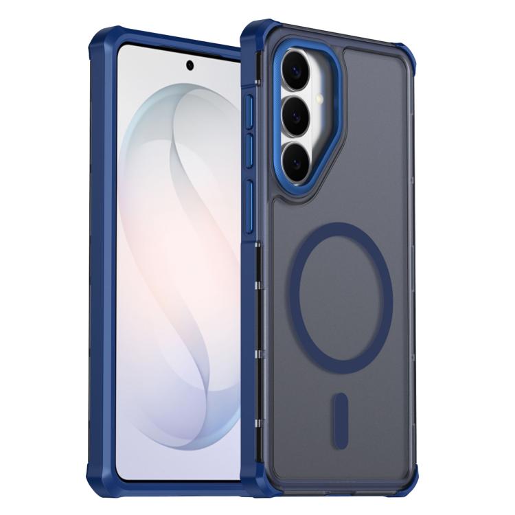 Custodia per telefono antiurto magnetica semitrasparente satinata con effetto pelle, resistente agli urti e con quattro angoli smussati., For Samsung Galaxy S26+ 5G, For Samsung Galaxy S26 Edge 5G, For Samsung Galaxy S26 Ultra 5G                       ...