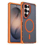 Custodia per telefono antiurto magnetica semitrasparente satinata con effetto pelle, resistente agli urti e con quattro angoli smussati., For Samsung Galaxy S26+ 5G, For Samsung Galaxy S26 Edge 5G, For Samsung Galaxy S26 Ultra 5G                       ...