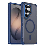 Custodia per telefono antiurto magnetica semitrasparente satinata con effetto pelle, resistente agli urti e con quattro angoli smussati., For Samsung Galaxy S26+ 5G, For Samsung Galaxy S26 Edge 5G, For Samsung Galaxy S26 Ultra 5G                       ...