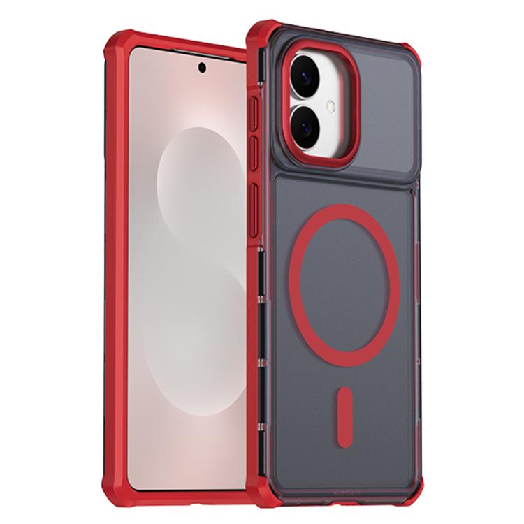Custodia per telefono antiurto magnetica semitrasparente satinata con effetto pelle, resistente agli urti e con quattro angoli smussati., For Samsung Galaxy S26+ 5G, For Samsung Galaxy S26 Edge 5G, For Samsung Galaxy S26 Ultra 5G                       ...