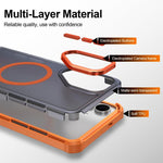 Custodia per telefono antiurto magnetica semitrasparente satinata con effetto pelle, resistente agli urti e con quattro angoli smussati., For Samsung Galaxy S25 FE 5G, For Samsung Galaxy S25 Edge 5G, For Samsung Galaxy S25 5G, For Samsung Galaxy S25+ 5G