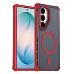 Custodia per telefono antiurto magnetica semitrasparente satinata con effetto pelle, resistente agli urti e con quattro angoli smussati., For Samsung Galaxy S26+ 5G, For Samsung Galaxy S26 Edge 5G, For Samsung Galaxy S26 Ultra 5G                       ...