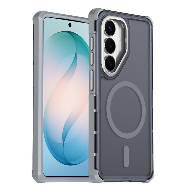 Custodia per telefono antiurto magnetica semitrasparente satinata con effetto pelle, resistente agli urti e con quattro angoli smussati., For Samsung Galaxy S26+ 5G, For Samsung Galaxy S26 Edge 5G, For Samsung Galaxy S26 Ultra 5G                       ...