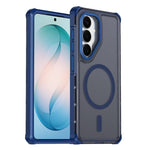 Custodia per telefono antiurto magnetica semitrasparente satinata con effetto pelle, resistente agli urti e con quattro angoli smussati., For Samsung Galaxy S26+ 5G, For Samsung Galaxy S26 Edge 5G, For Samsung Galaxy S26 Ultra 5G                       ...
