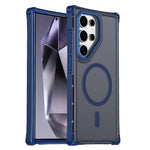 Custodia per telefono antiurto magnetica semitrasparente satinata con effetto pelle, resistente agli urti e con quattro angoli smussati., For Samsung Galaxy S25 Ultra 5G, For Samsung Galaxy S24 FE 5G, For Samsung Galaxy S24 Ultra 5G                    ...