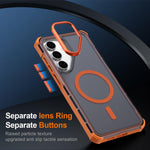 Custodia per telefono antiurto magnetica semitrasparente satinata con effetto pelle, resistente agli urti e con quattro angoli smussati., For Samsung Galaxy S24 5G, For Samsung Galaxy S23 FE 5G, For Samsung Galaxy S23 Ultra 5G, For Samsung Galaxy S23+ 5G