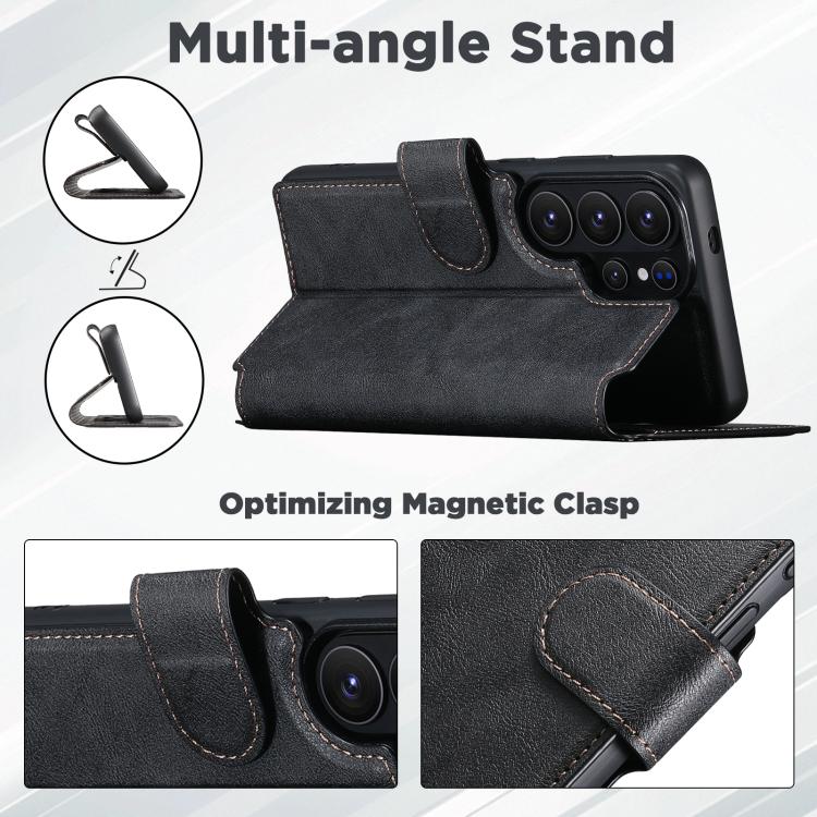 Suteni Q05S5 Custodia per telefono 3 in 1 con apribottiglie staccabile, porta carte magnetico in pelle bovina vegana, For Samsung Galaxy S26 Ultra 5G, For Samsung Galaxy S25 Ultra 5G, For Samsung Galaxy S24 Ultra 5G, For Samsung Galaxy S23 Ultra 5G    ...