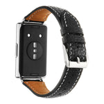 Cinturino per orologio in vera pelle con fibbia ad ardiglione e texture litchi., For Huawei Band 11 / Band 11 Pro