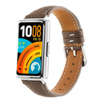 Cinturino per orologio in vera pelle con fibbia ad ardiglione e texture litchi., For Huawei Band 11 / Band 11 Pro