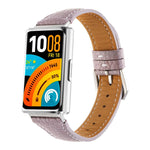 Cinturino per orologio in vera pelle con fibbia ad ardiglione e texture litchi., For Huawei Band 11 / Band 11 Pro