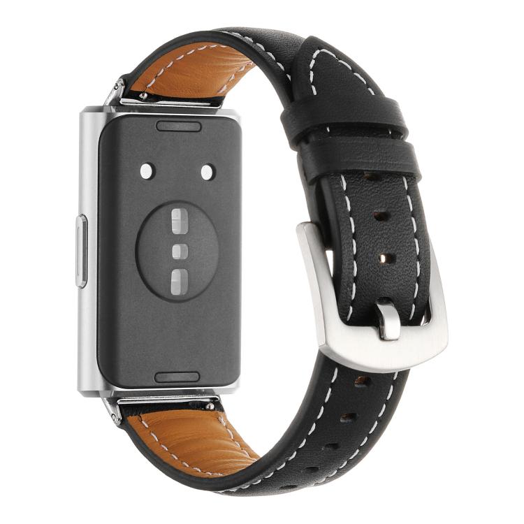 Cinturino per orologio in vera pelle liscia, For Huawei Band 11 / Band 11 Pro