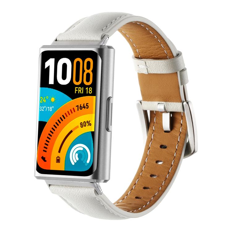 Cinturino per orologio in vera pelle liscia, For Huawei Band 11 / Band 11 Pro