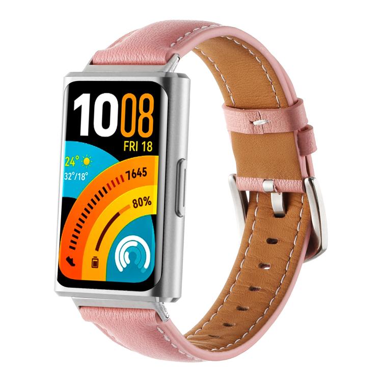 Cinturino per orologio in vera pelle liscia, For Huawei Band 11 / Band 11 Pro