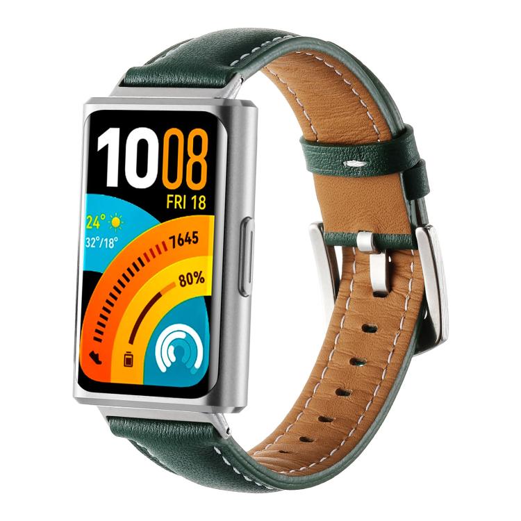 Cinturino per orologio in vera pelle liscia, For Huawei Band 11 / Band 11 Pro