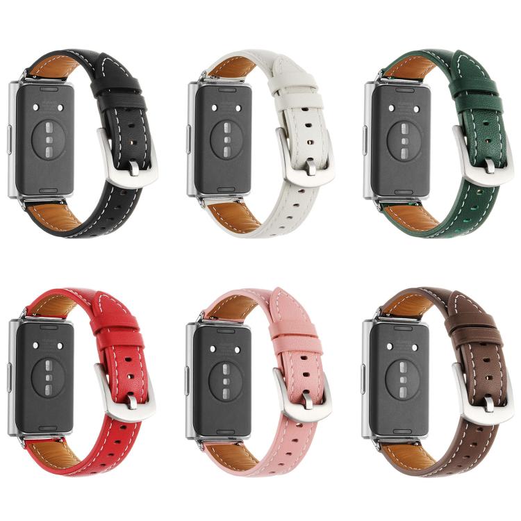 Cinturino per orologio in vera pelle liscia, For Huawei Band 11 / Band 11 Pro