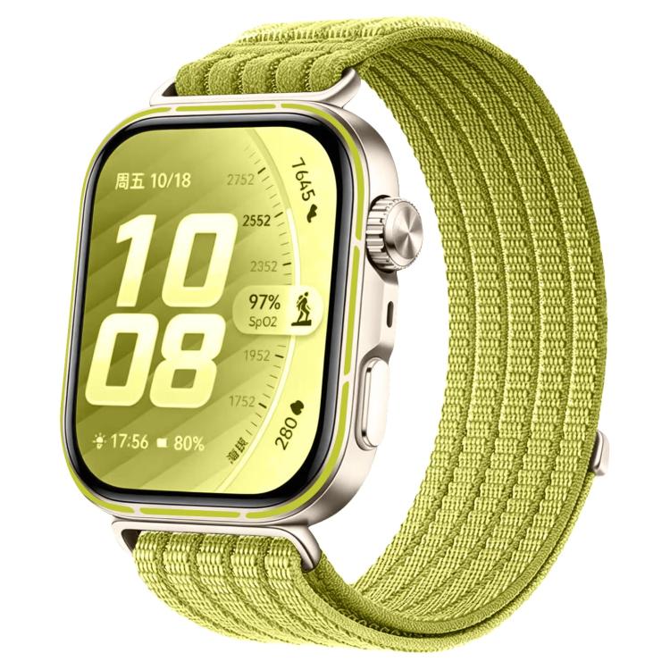 Cinturino per orologio in nylon intrecciato traspirante, leggero come una nuvola, con cassa in metallo., For Huawei Watch Fit 5 / Fit 5 Pro