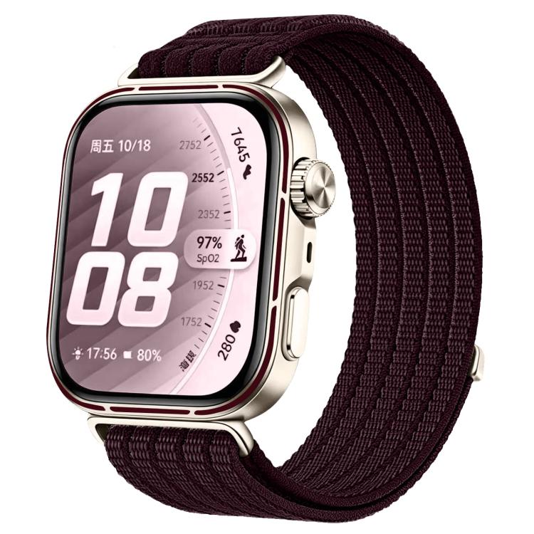 Cinturino per orologio in nylon intrecciato traspirante, leggero come una nuvola, con cassa in metallo., For Huawei Watch Fit 5 / Fit 5 Pro