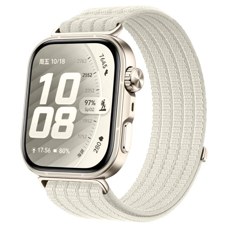 Cinturino per orologio in nylon intrecciato traspirante, leggero come una nuvola, con cassa in metallo., For Huawei Watch Fit 5 / Fit 5 Pro