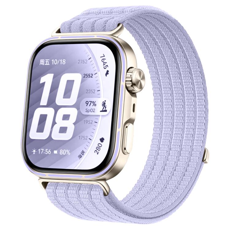 Cinturino per orologio in nylon intrecciato traspirante, leggero come una nuvola, con cassa in metallo., For Huawei Watch Fit 5 / Fit 5 Pro