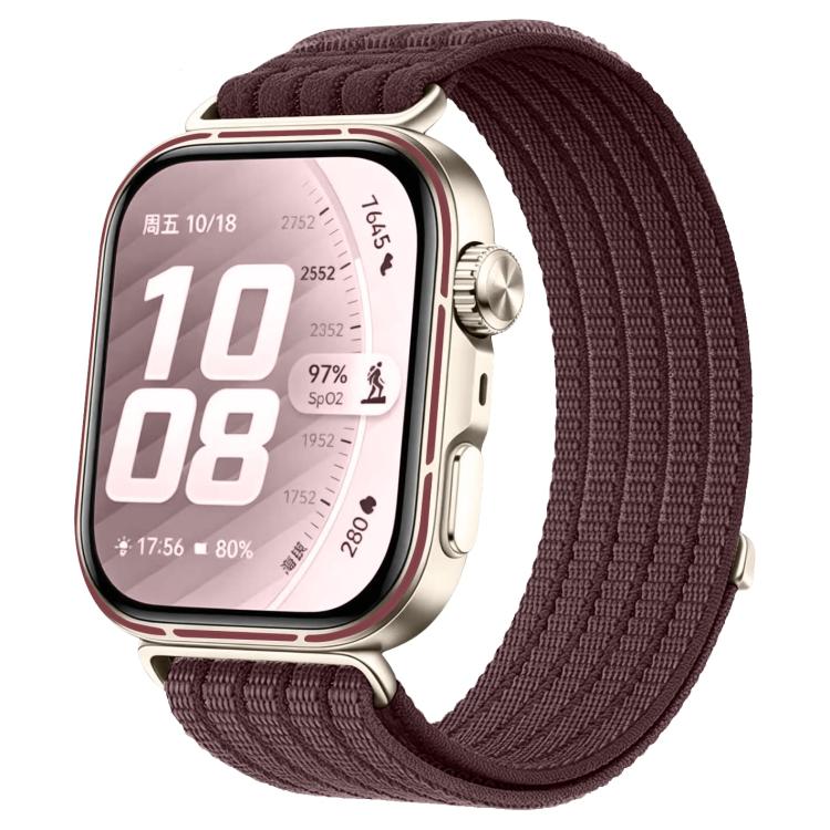 Cinturino per orologio in nylon intrecciato traspirante, leggero come una nuvola, con cassa in metallo., For Huawei Watch Fit 5 / Fit 5 Pro