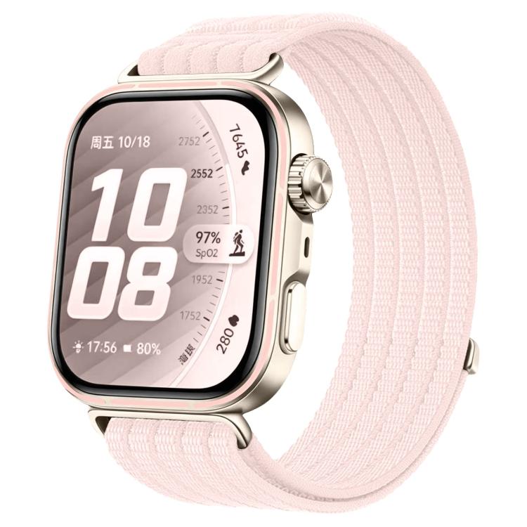 Cinturino per orologio in nylon intrecciato traspirante, leggero come una nuvola, con cassa in metallo., For Huawei Watch Fit 5 / Fit 5 Pro