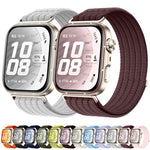 Cinturino per orologio in nylon intrecciato traspirante, leggero come una nuvola, con cassa in metallo., For Huawei Watch Fit 5 / Fit 5 Pro