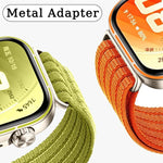 Cinturino per orologio in nylon intrecciato traspirante, leggero come una nuvola, con cassa in metallo., For Huawei Watch Fit 5 / Fit 5 Pro