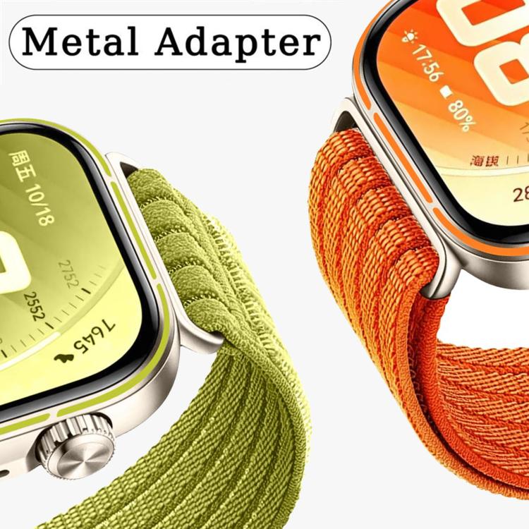 Cinturino per orologio in nylon intrecciato traspirante, leggero come una nuvola, con cassa in metallo., For Huawei Watch Fit 5 / Fit 5 Pro