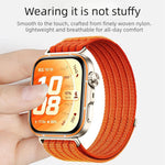 Cinturino per orologio in nylon intrecciato traspirante, leggero come una nuvola, con cassa in metallo., For Huawei Watch Fit 5 / Fit 5 Pro