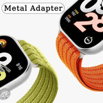 Cinturino per orologio in nylon intrecciato traspirante, leggero come una nuvola, con cassa in metallo., For Xiaomi Band 10 Pro / 9 Pro / Redmi Watch 6