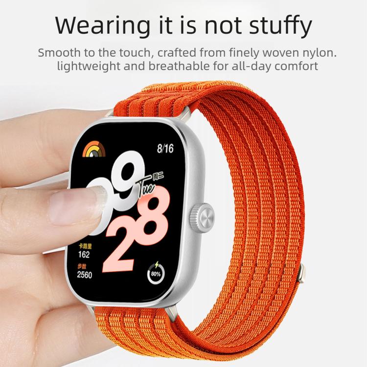 Cinturino per orologio in nylon intrecciato traspirante, leggero come una nuvola, con cassa in metallo., For Xiaomi Band 10 Pro / 9 Pro / Redmi Watch 6
