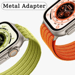 Cinturino per orologio in nylon intrecciato traspirante, leggero come una nuvola, con cassa in metallo., For Apple Watch 46mm / 49mm / 45mm / 44mm, For Apple Watch 42mm / 41mm / 40mm / 38mm