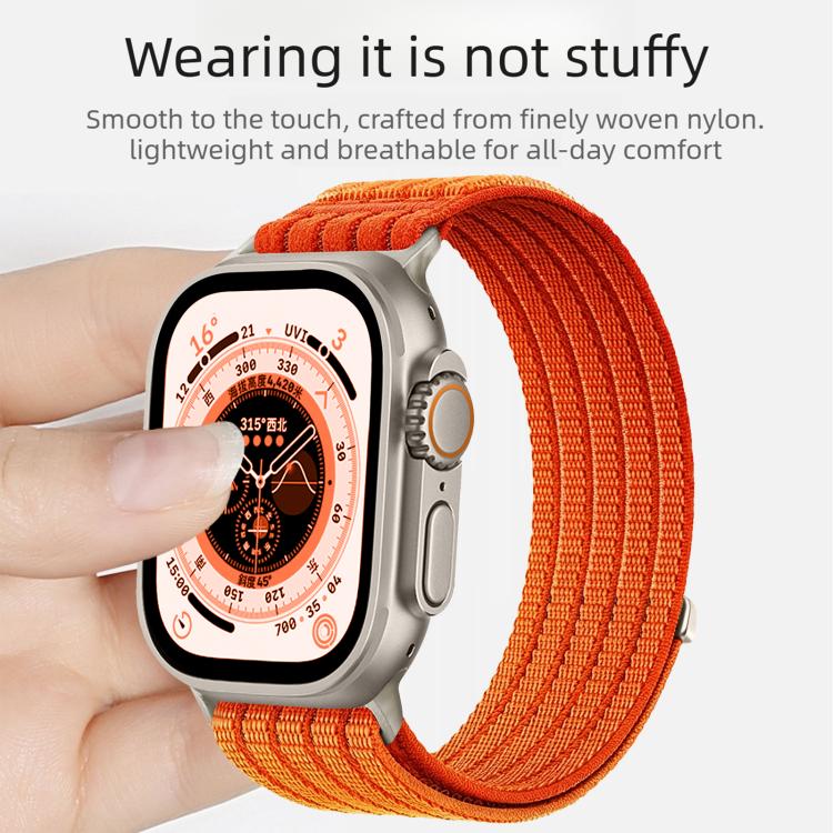 Cinturino per orologio in nylon intrecciato traspirante, leggero come una nuvola, con cassa in metallo., For Apple Watch 46mm / 49mm / 45mm / 44mm, For Apple Watch 42mm / 41mm / 40mm / 38mm