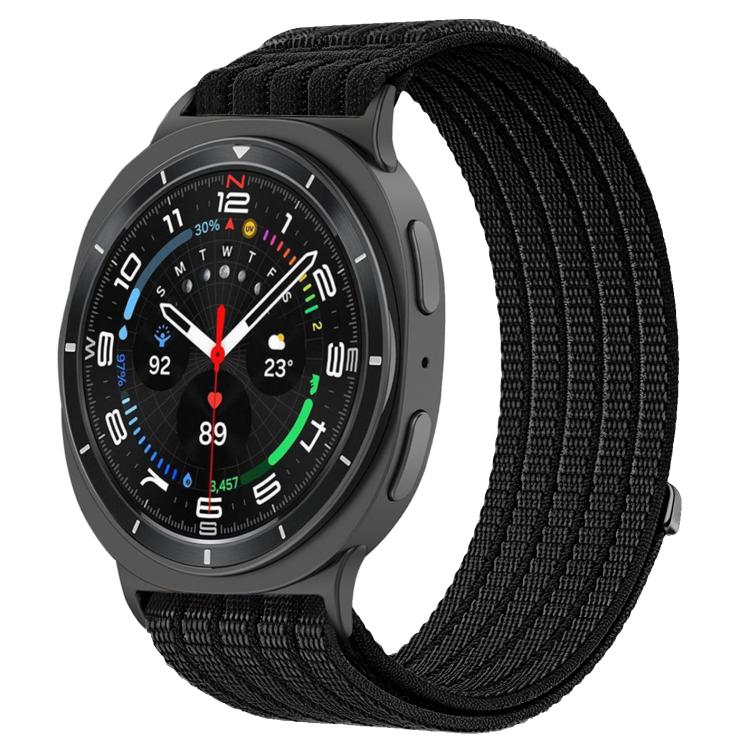 Cinturino per orologio in nylon intrecciato traspirante, leggero come una nuvola, con cassa in metallo., For Samsung Galaxy Watch8 / Watch8 Classic