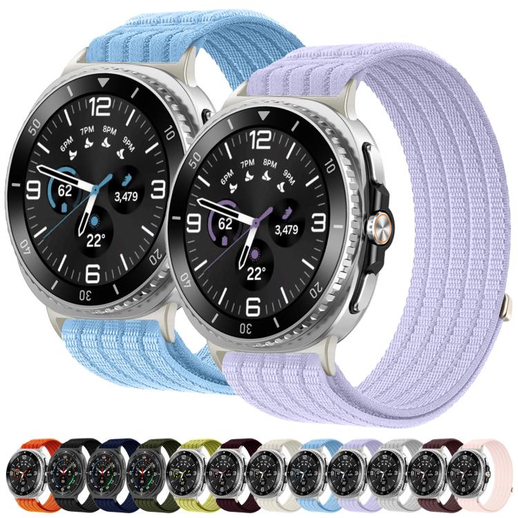 Cinturino per orologio in nylon intrecciato traspirante, leggero come una nuvola, con cassa in metallo., For Samsung Galaxy Watch8 / Watch8 Classic