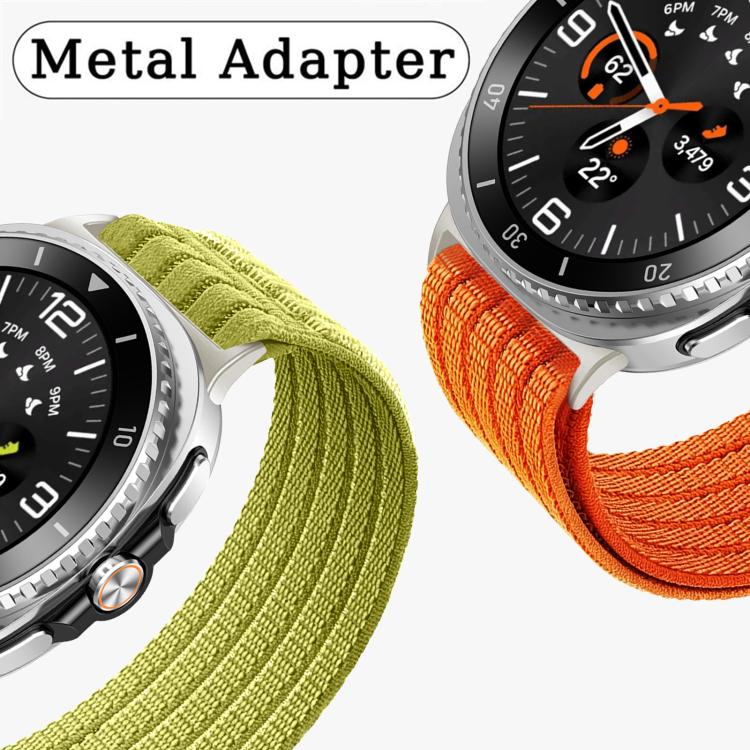 Cinturino per orologio in nylon intrecciato traspirante, leggero come una nuvola, con cassa in metallo., For Samsung Galaxy Watch8 / Watch8 Classic