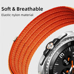 Cinturino per orologio in nylon intrecciato traspirante, leggero come una nuvola, con cassa in metallo., For Samsung Galaxy Watch8 / Watch8 Classic