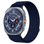 Cinturino per orologio in nylon intrecciato traspirante, leggero come una nuvola, con cassa in metallo., For Samsung Galaxy Watch Ultra 47mm / Ultra 2025