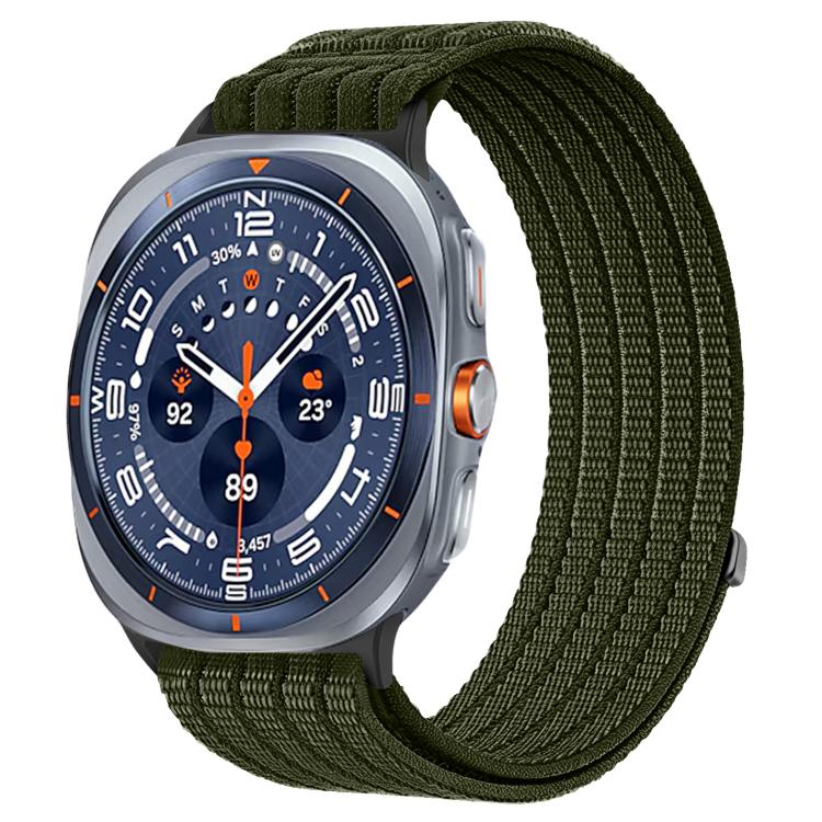 Cinturino per orologio in nylon intrecciato traspirante, leggero come una nuvola, con cassa in metallo., For Samsung Galaxy Watch Ultra 47mm / Ultra 2025