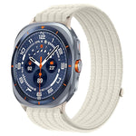 Cinturino per orologio in nylon intrecciato traspirante, leggero come una nuvola, con cassa in metallo., For Samsung Galaxy Watch Ultra 47mm / Ultra 2025