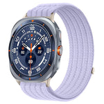 Cinturino per orologio in nylon intrecciato traspirante, leggero come una nuvola, con cassa in metallo., For Samsung Galaxy Watch Ultra 47mm / Ultra 2025