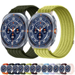 Cinturino per orologio in nylon intrecciato traspirante, leggero come una nuvola, con cassa in metallo., For Samsung Galaxy Watch Ultra 47mm / Ultra 2025