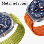 Cinturino per orologio in nylon intrecciato traspirante, leggero come una nuvola, con cassa in metallo., For Samsung Galaxy Watch Ultra 47mm / Ultra 2025