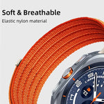 Cinturino per orologio in nylon intrecciato traspirante, leggero come una nuvola, con cassa in metallo., For Samsung Galaxy Watch Ultra 47mm / Ultra 2025