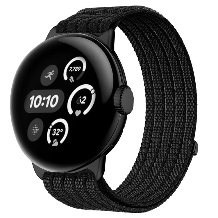 Cinturino per orologio in nylon intrecciato traspirante, leggero come una nuvola, con cassa in metallo., For Google Pixel Watch 4 / Watch 3 45mm, For Google Pixel Watch 4 / 3 / 2 / 1 41mm