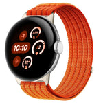 Cinturino per orologio in nylon intrecciato traspirante, leggero come una nuvola, con cassa in metallo., For Google Pixel Watch 4 / Watch 3 45mm, For Google Pixel Watch 4 / 3 / 2 / 1 41mm