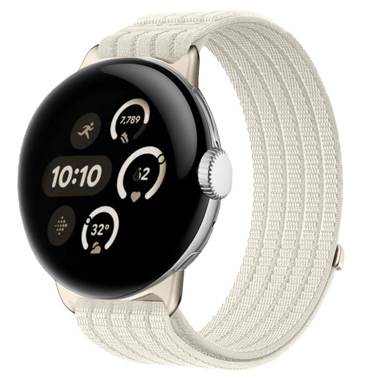 Cinturino per orologio in nylon intrecciato traspirante, leggero come una nuvola, con cassa in metallo., For Google Pixel Watch 4 / Watch 3 45mm, For Google Pixel Watch 4 / 3 / 2 / 1 41mm